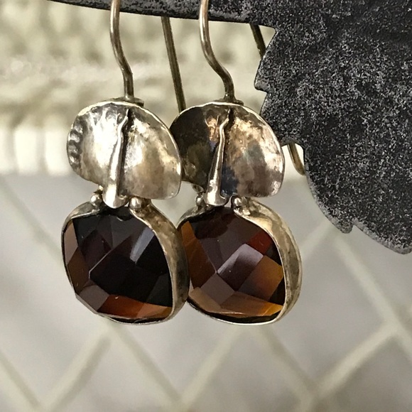 Jewelry - 925 silver and Topaz stone earrings